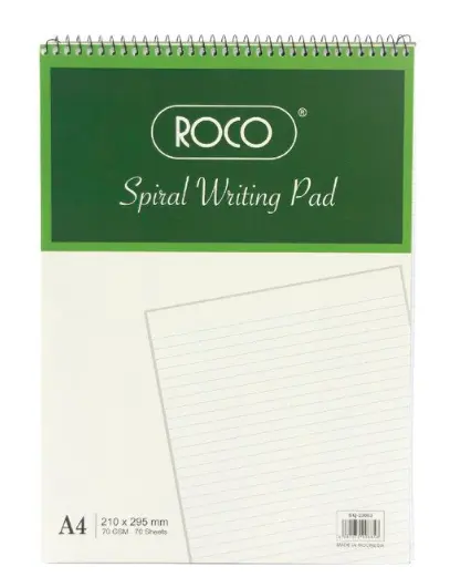 Roco Standard Writing Pad Lined A4 White 40 Sheets