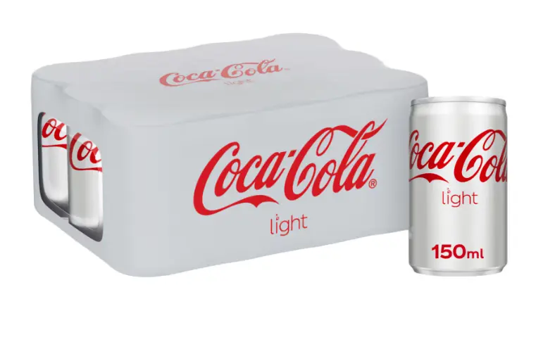 Coca Cola Light Soft Drink 150ml Set Of 12 Can 