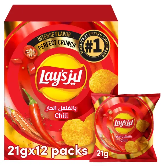 Lays Chili Chips 21g Set Of 12 Pcs 