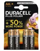 [ST-000126] Duracell Multipurpose Battery Plus Power AA 1.5 Volts Set of 4 Batteries Pack Of 12