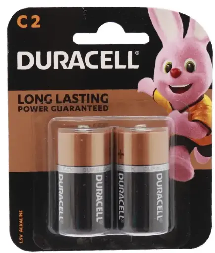[ST-000129] Duracell C Multipurpose Battery 1.5 Volts Set of 2 Batteries Pack of 12