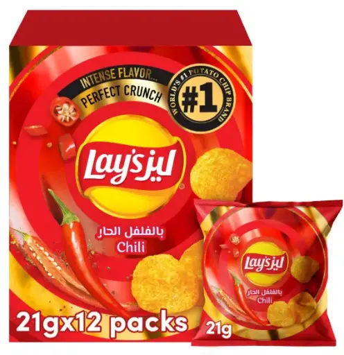 Lays Chili Chips 21g Set Of 12 Pcs 